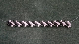 Beading4perfectinionists  Potawatomi Stitch  weave beading tutorial [upl. by Ansell965]