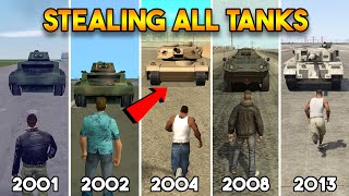 STEALING EVERY TANK FROM ALL GTA GAMES  FROM GTA 5 TO GTA 3 [upl. by Irok]