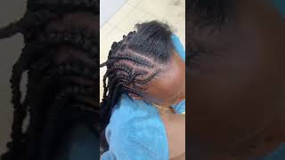 HOW TO DO Half Cornrows Half Twist [upl. by Ahsenat]