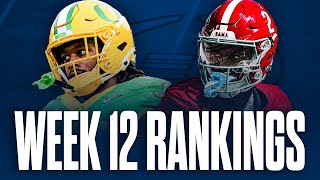 CFB Week 12 Rankings Picks and Predictions  Notre Dame vs UVA Preview [upl. by Fay]