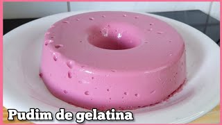 Olha Isso SOBREMESA FÁCIL E DELICIOSA  SÓ 2 INGREDIENTES  PUDIM DE GELATINA COM CREME DE LEITE [upl. by Ellesor]