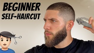 The Easiest Beginner Buzz Cut SelfHaircut 2024  How To Cut Your Own Hair Without A Lever [upl. by Callan]