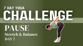 Day 7  Stretch and balance  8 Min Yoga Flow [upl. by Imeka]