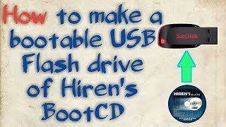 How to Make a Bootable USB flash Drive Of Hirens BootCD in Hindi Very Easily [upl. by Shaefer385]