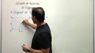 Minuto Saber Prof Xanchão  Teorema de pitágoras  Diagonal do retângulo [upl. by Anyela]