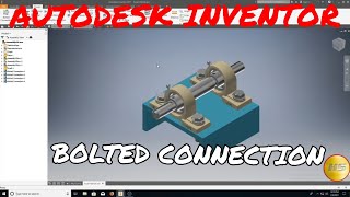 AUTODESK INVENTOR BOLTED CONNECTION [upl. by Tikna]