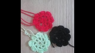 Kwiatek do bolerka na szydeĹ‚ku  flower crochet [upl. by Affer]