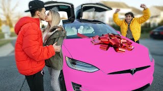 SURPRISING MY GIRLFRIEND WITH A NEW TESLA [upl. by Inajna]