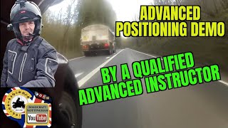 Motorcycle riding tips Advanced positioning demo with commentary [upl. by Nirb990]