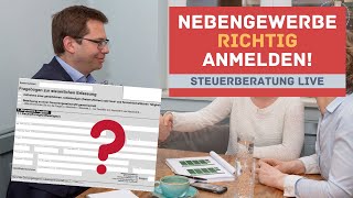 Nebengewerbe richtig anmelden  Steuerberater erklärt Fragebogen zur steuerlichen Erfassung [upl. by Sebastiano]