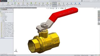 Solidworks tutorial  Sketch Ball Valve in Solidworks [upl. by Nauqel]