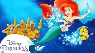 The Little Mermaid The Ghost Lights Readalong  Disney Princess Bedtime Stories [upl. by Milissent]