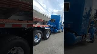 Chet has his ride looking top shelf in Louisiana peterbilt tanker semitruck blue pinstripe [upl. by Irovi]