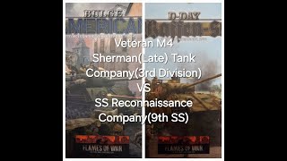 Flames of War Battle Report Veteran M4 ShermanLate Company3rd Div VS SS Recce Company9th SS [upl. by Alfie]