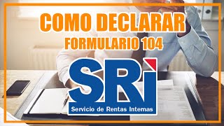 Como llenar el Formulario 104  Declaraciòn del IVA  SRI 2019 [upl. by Deny9]