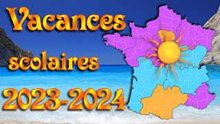 Calendrier des vacances scolaires 2023 2024 vf calendrier officiel [upl. by Prinz]