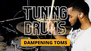 Tuning Drums  DAMPENING TOMS [upl. by Anedal]