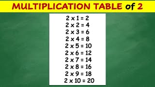 Multiplication Table of 2 [upl. by Etnoed434]