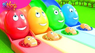 Surprise Eggs Kids Song  Colorful Eggs  BluLoo Nursery Rhymes amp Kids Songs [upl. by Neelloj936]