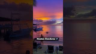 Sunset Over Half Moon Bay Roatan Honduras [upl. by Faber72]