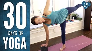 Day 15  Half Hour Half Moon Practice  30 Days of Yoga [upl. by Nnhoj]