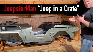 1942 Willys MB quotJeep in a Cratequot  JeepsterMan [upl. by Esiocnarf]