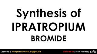 Ipratropium Bromide Synthesis  Anticholinergics  Medicinal Chemistry [upl. by Cahilly72]