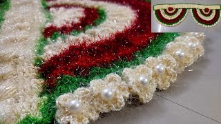 Woolen Flower ToranDoor Hanging Toran Making At Home  Woolen Toran New Design  उलन तोरण [upl. by Natalie]