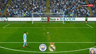 Manchester City vs Real Madrid  Penalty Shootout  UEFA Champions League 2324 UCL  PES Gameplay [upl. by Anoiek]