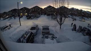 Snowstorm Jan 17 2022 in Mississauga Ontario Timelapse [upl. by Airdnala859]