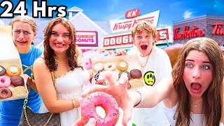 EATING ONLY DONUTS FOR 24HRS wNorris Nuts [upl. by Areis]