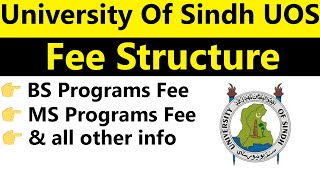 University of Sindh UOS Fee Structure 2024 BS MS PhD Programs [upl. by Penoyer]