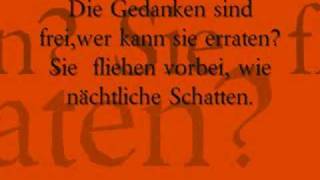 die Gedanken sind frei [upl. by Loggins]