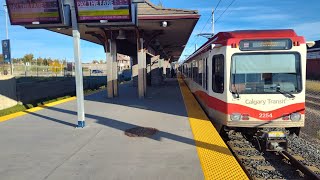 CALGARY CTRAIN Fish Creek  Lacombe LRT Station full station tour  quotFish CreekSt Marysquot [upl. by Aneekal]