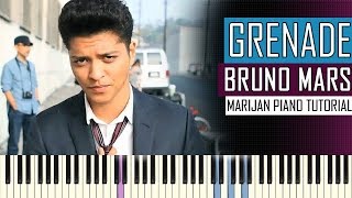 How To Play Bruno Mars  Grenade  Piano Tutorial  Sheets [upl. by Player]