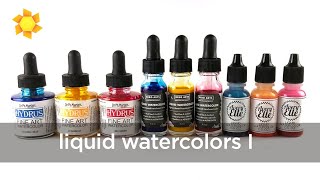 Liquid Watercolor Comparisons I  PhMartins Hydrus  Hero Arts  Avery Elle [upl. by Berhley]