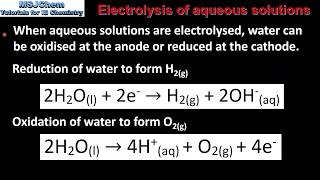 R3215 Electrolysis of aqueous solutions HL [upl. by Euqinehs]