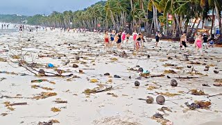 Look This is BORACAY White Beach on July 23 2024 Bagyong Carina [upl. by Emmi]