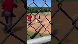 Girls Softball OUT at HOME Catcher Puts on The Tag 14U Travel Fast Pitch Softball [upl. by Nellahs]