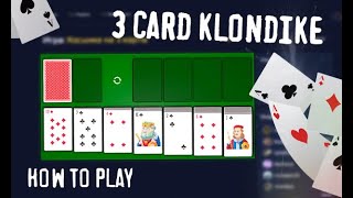 Solitaire Klondike turn 3 on GameZZ Online [upl. by Llerruj]