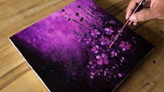 Amazing Floral Painting  Acrylic Painting Technique  Step By Step [upl. by Shatzer]