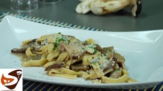 Pasta ai funghi porcini o champignon  primi piatti pasta with mushrooms recipe [upl. by Rimaj]