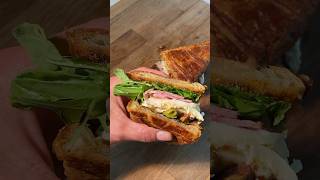 Delicious Smashed Croissant Sandwich Breakfast recipe croissant ideas [upl. by Terina608]