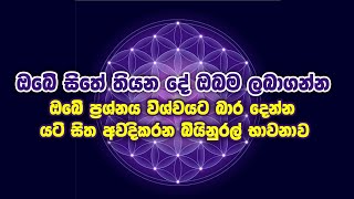 ඔයාගේ හිතේ තියන හැමදෙයක්ම විශ්වයට කියන්නදින 21න් යටි සිත අවදිකරන බයිනුරල් භාවනාවLaw of Attraction [upl. by Anod]