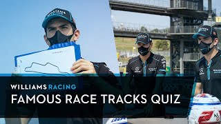 Famous race tracks quiz with George Russell amp Nicholas Latifi  Williams Racing [upl. by Hardy]