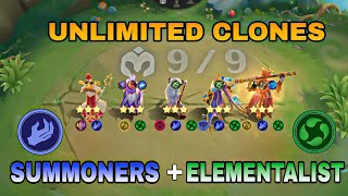 ELEMENTALIST SUMMONERSUNLIMITED ULT CLONES  MAGIC CHESS  MOBILE LEGENDS [upl. by Naiviv]