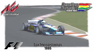 One Lap at Spa  F1 1995  Benetton B195  assetto corsa simracing gameplay [upl. by Trout]