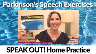 Parkinsons Speech Exercises Swimming [upl. by Ah]