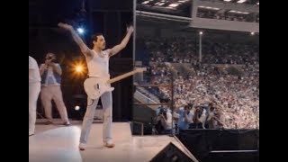 Bohemian Rhapsody  Live Aid Crazy Little Thing Called Love Scene Rami Malek Freddie Mercury [upl. by Viglione]