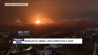 Gaza War Anniversary Missiles Hit Israel War Completes A Year [upl. by Elleinnad267]